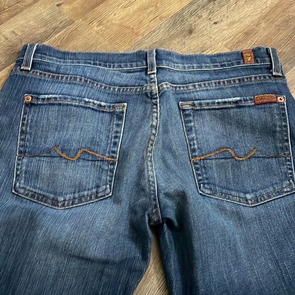 7 for all Mankind Bootcut jeans. Size 31 women’s Faded denim darker down legs. - Picture 5 of 14